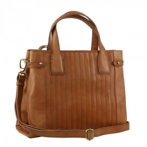Pierre Cardin Leather Stitch-design Tote Bag Handbags Dam Bruna | LSHJTQ958