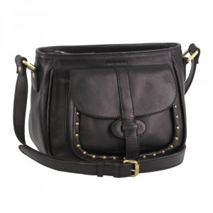 Pierre Cardin Leather Stud Detail Cross-body Bag Crossbody Väska Dam Svarta | EDANLK647