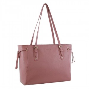 Pierre Cardin Leather Tote Bag Clutch Dam Rosa | GZVLNW489