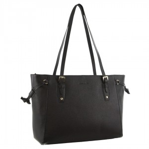 Pierre Cardin Leather Tote Bag Clutch Dam Svarta | ARIWNT769