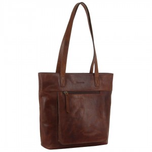 Pierre Cardin Leather Tote Bag Handbags Dam Bruna | VEQNHR791
