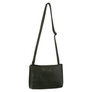 Pierre Cardin Leather Trendy Cross-Body Bag Crossbody Väska Dam Mörkgröna | SQPVTZ279