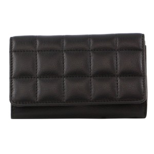 Pierre Cardin Pleated Leather Tri-Fold Wallet Medium Wallets Dam Svarta | KUPLDN278