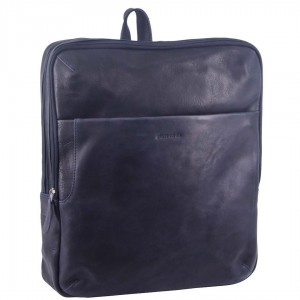 Pierre Cardin Rustic Leather Backpack Ryggsäckar Herr Midnight | NDRPSG051