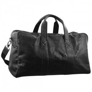 Pierre Cardin Rustic Leather Business Overnight Bag Overnight Bags Herr Svarta | HLXPMD470