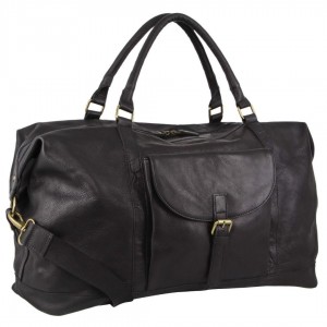 Pierre Cardin Rustic Leather Business Overnight Bag Overnight Bags Herr Svarta | ZLXWOU425