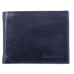 Pierre Cardin Rustic Leather Tri-Fold Wallet Trefaldig Plånbok Herr Midnight | YACLPX871
