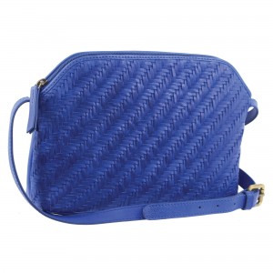 Pierre Cardin Woven Embossed Leather Cross-Body Bag Crossbody Väska Dam Kungsblått | GTZYUA180