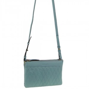 Pierre Cardin leather Pleated-Design Cross-Body Bag Crossbody Väska Dam Blå | JWOYKX241