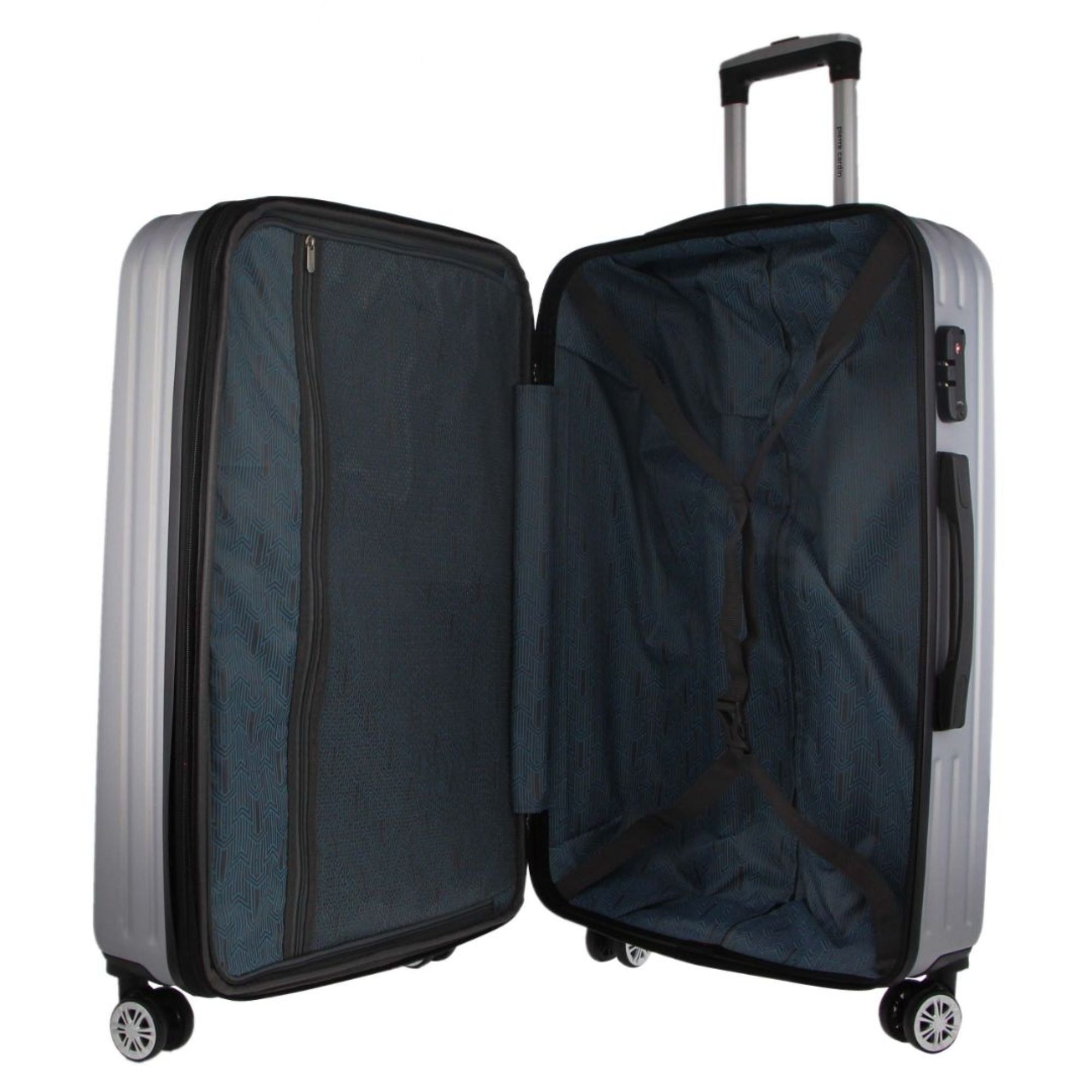 Pierre Cardin 54cm CABIN Hard Shell Case Resväskor Travel Silver | KERNPS417