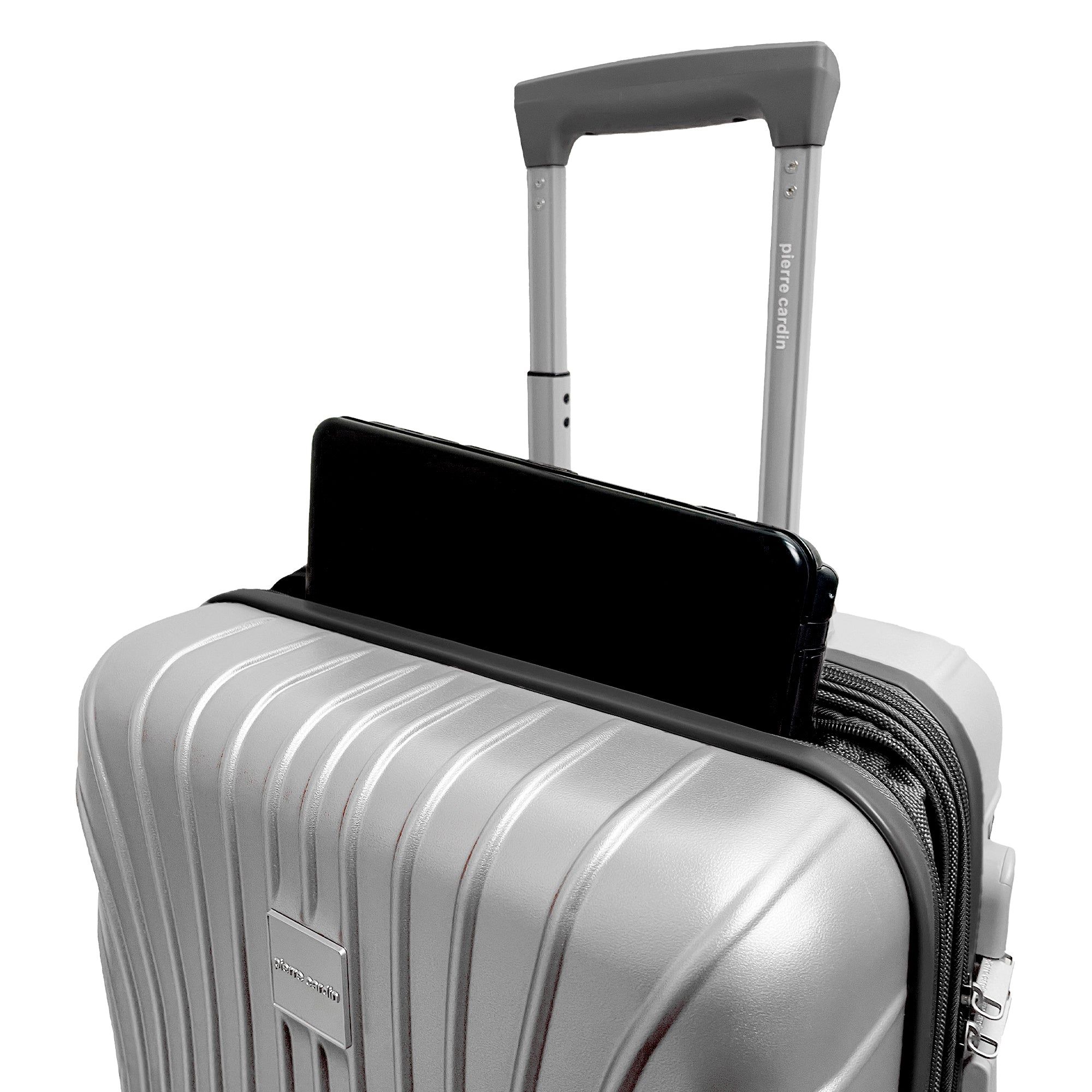 Pierre Cardin 54cm CABIN Hard Shell Case Hard Shell Cases Travel Silver | JLHVRZ468