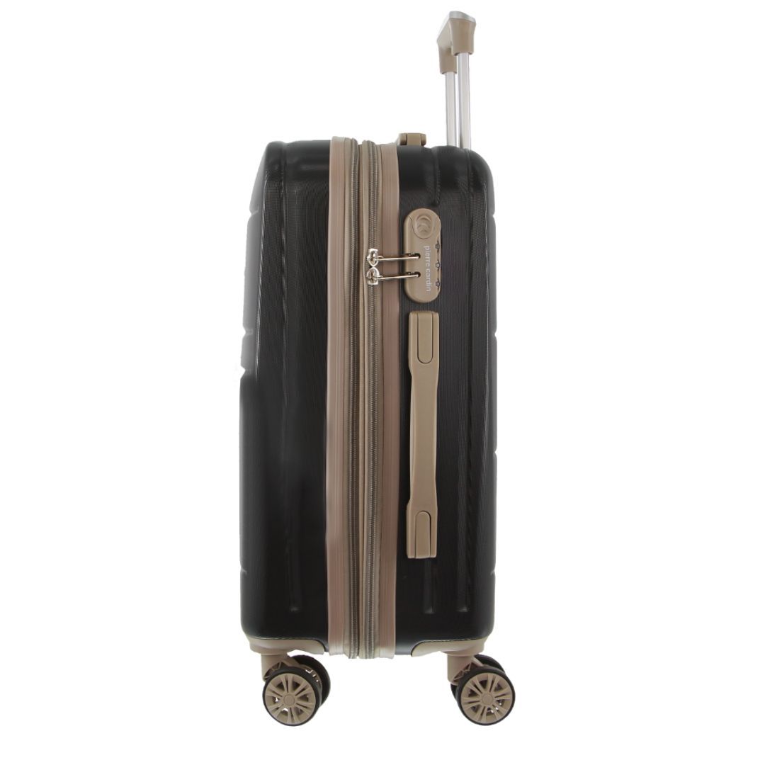 Pierre Cardin 54cm Cabin Hard-Shell Suitcase Cabin Cases Travel Svarta | SFDJIO436