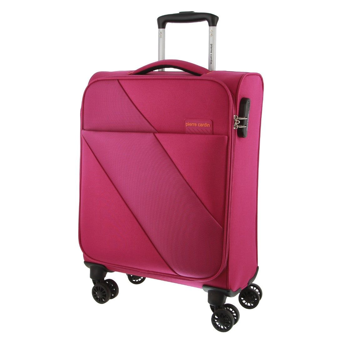 Pierre Cardin 55cm CABIN Soft-Shell Suitcase Soft Shell Cases Travel Rosa | NVASZF641