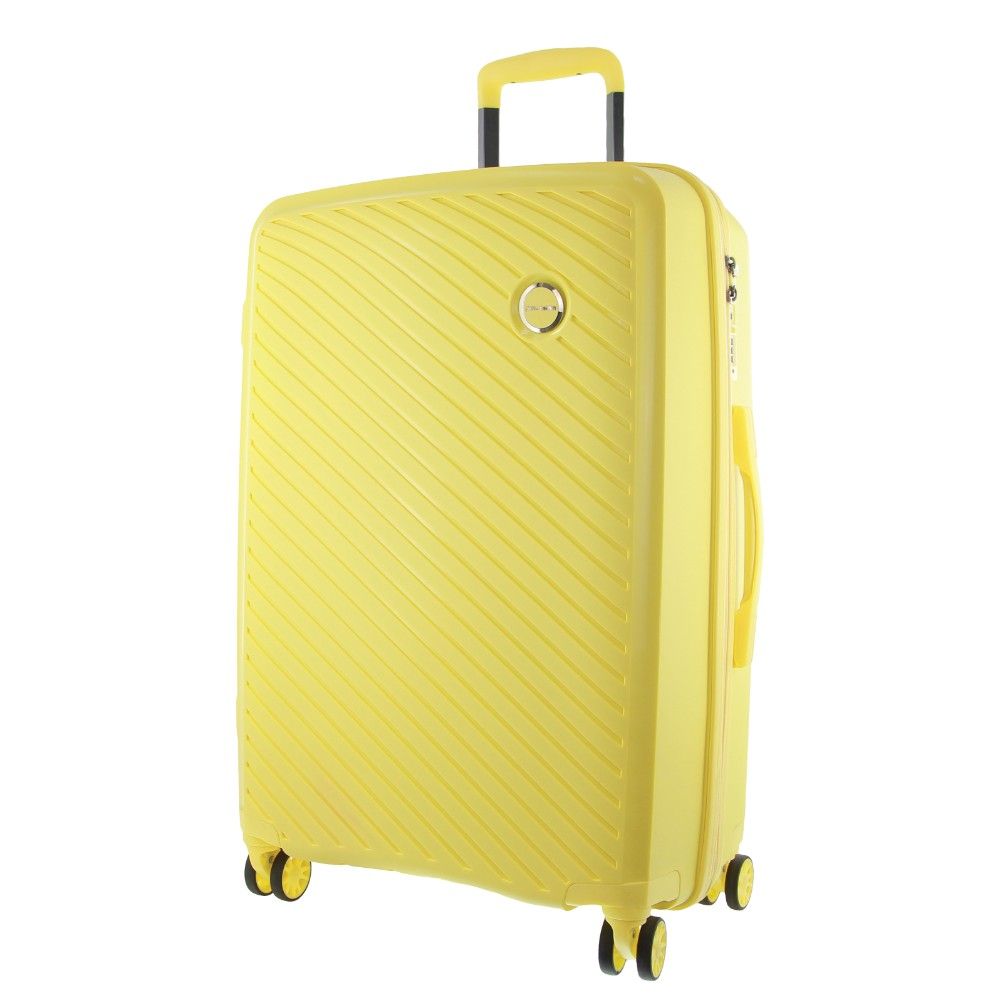 Pierre Cardin 65cm Medium Hard-Shell Suitcase Resväskor Travel Gula | OCXYUF562