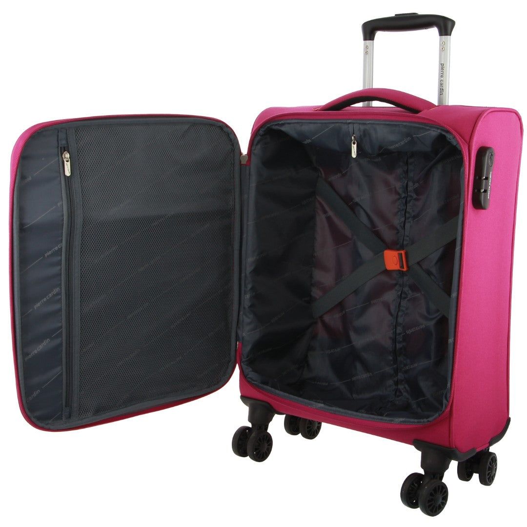 Pierre Cardin 68cm MEDIUM Soft Shell Suitcase Medium Cases Travel Rosa | NLOKIW098