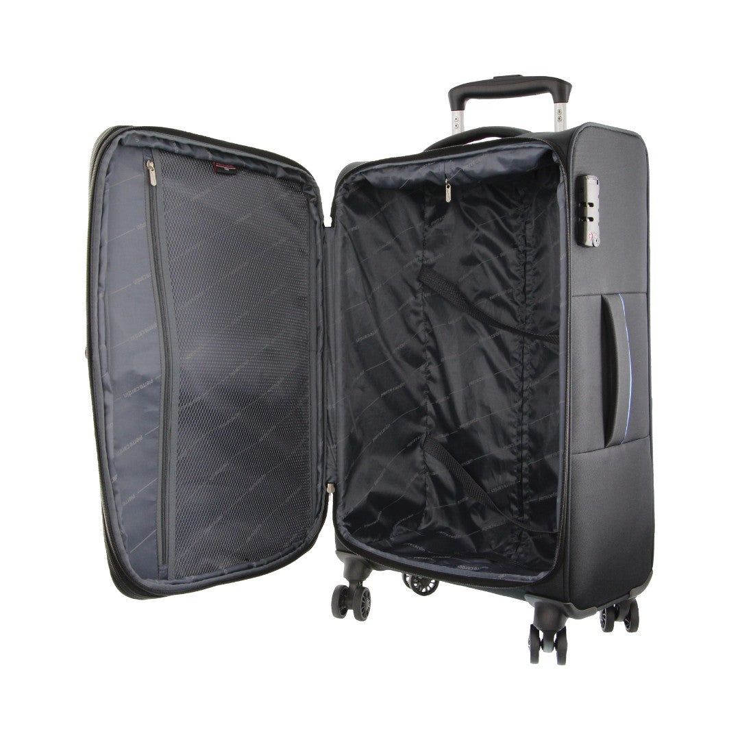 Pierre Cardin 68cm MEDIUM Soft Shell Suitcase Resväskor Travel Svarta | KCFQVW345