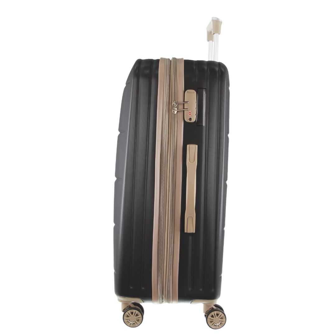 Pierre Cardin 70cm Medium Hard-Shell Suitcase Medium Cases Travel Svarta | NXYUGI345