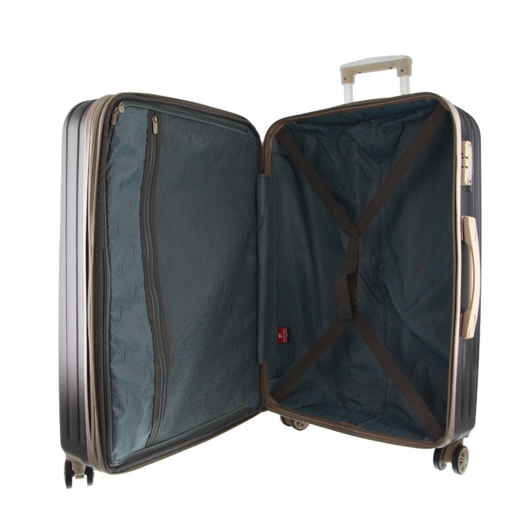Pierre Cardin 70cm Medium Hard-Shell Suitcase Hard Shell Cases Travel Svarta | MADHLZ872