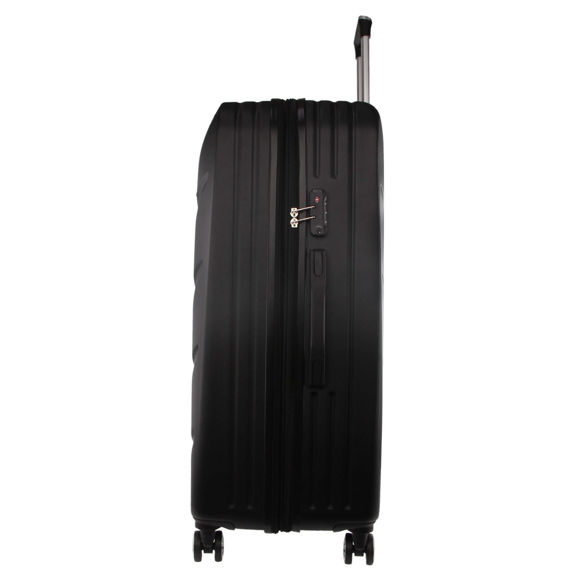 Pierre Cardin 80cm LARGE Hard Shell Case Large Cases Travel Svarta | AXRIOK510