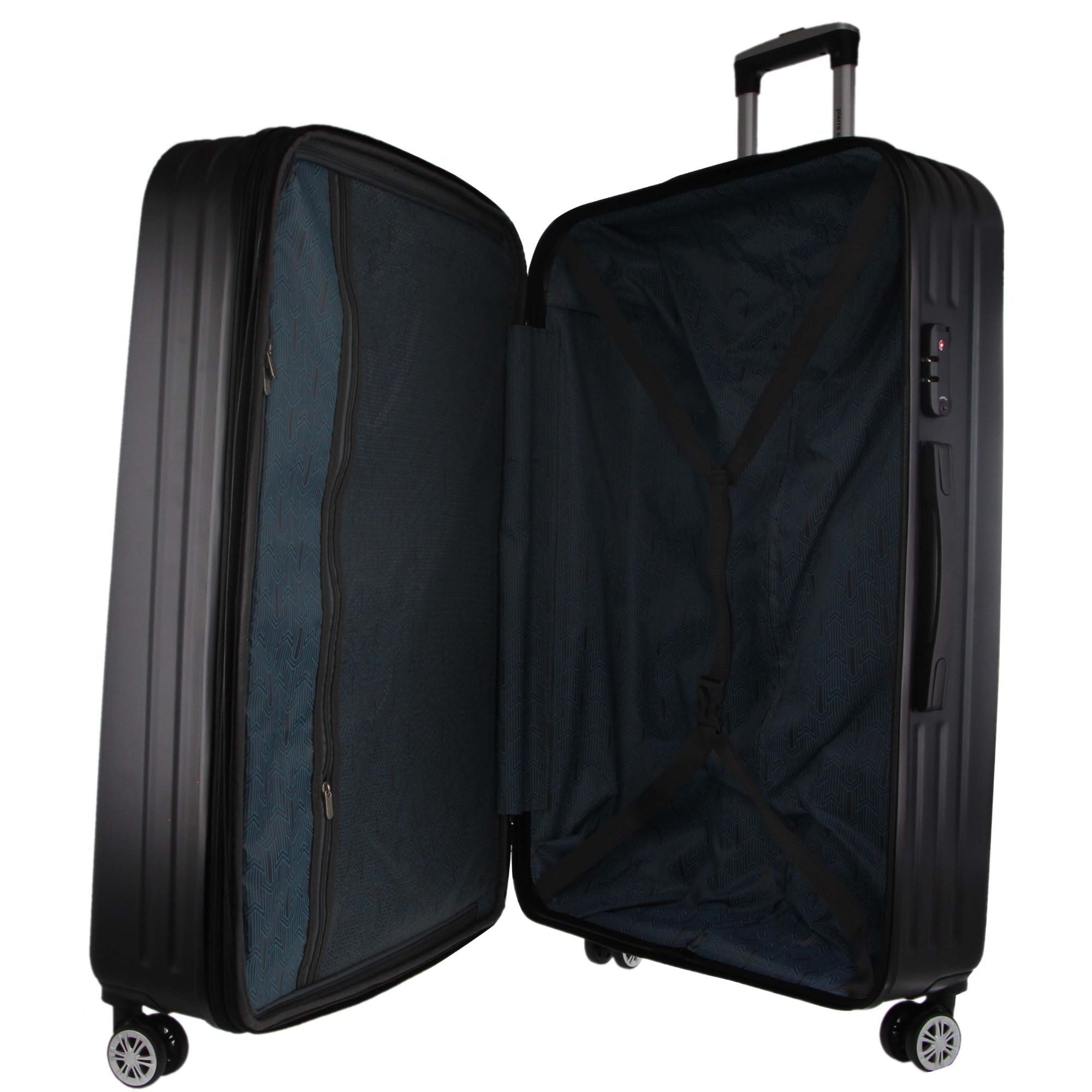 Pierre Cardin 80cm LARGE Hard Shell Case Large Cases Travel Svarta | AXRIOK510