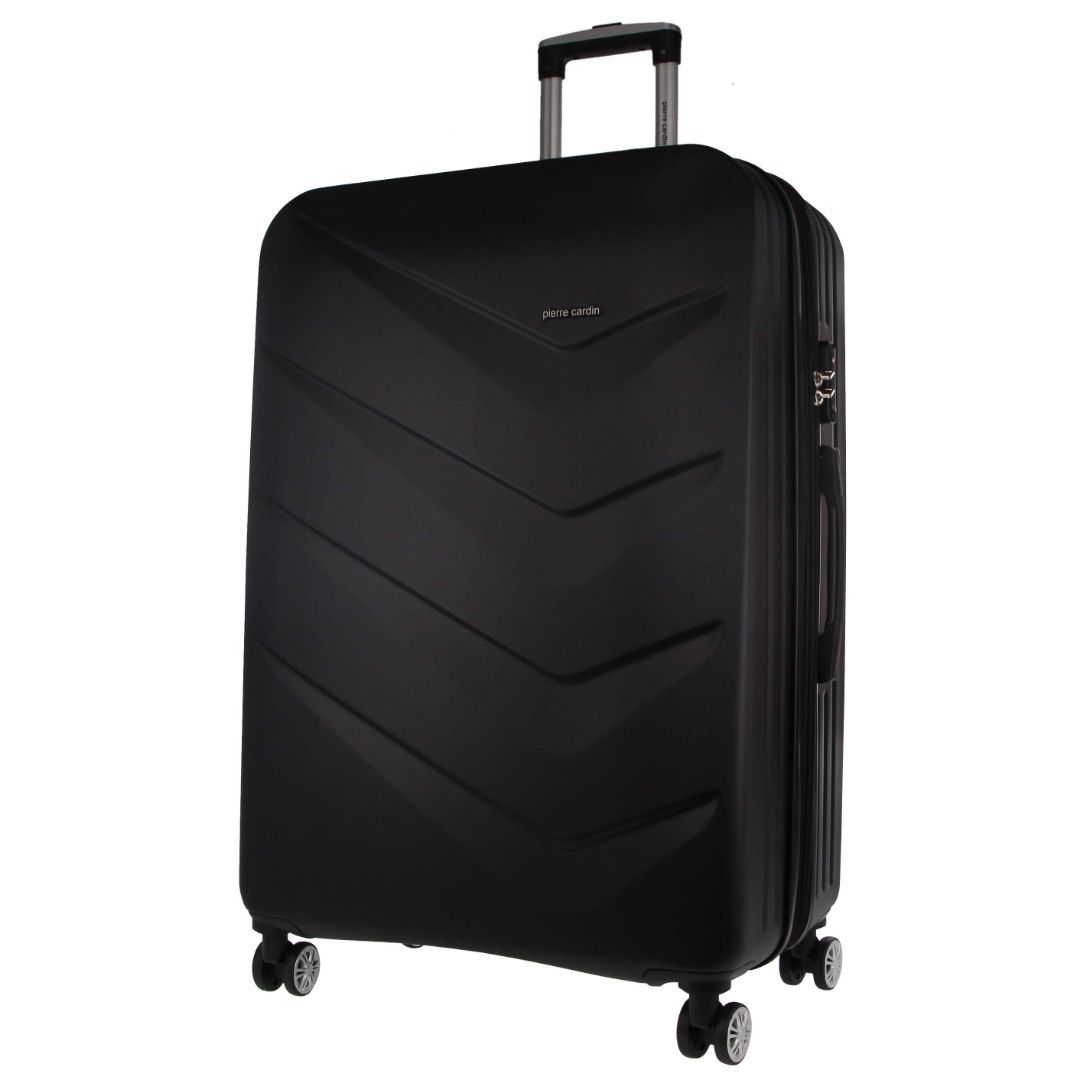 Pierre Cardin 80cm LARGE Hard Shell Case Large Cases Travel Svarta | AXRIOK510