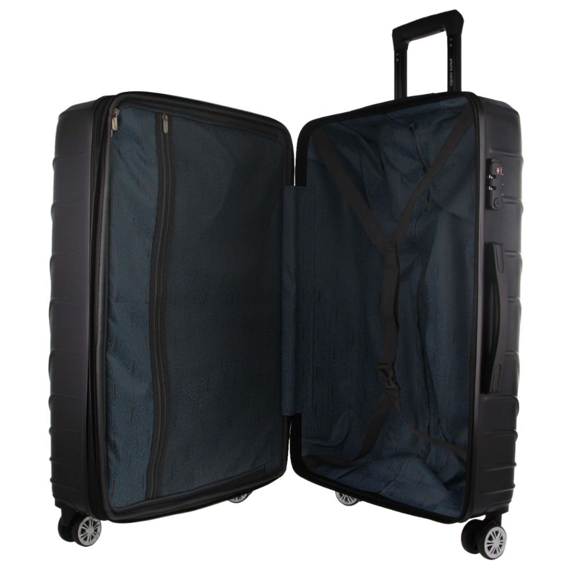 Pierre Cardin 80cm LARGE Hard Shell Case Large Cases Travel Svarta | NVBFRH385