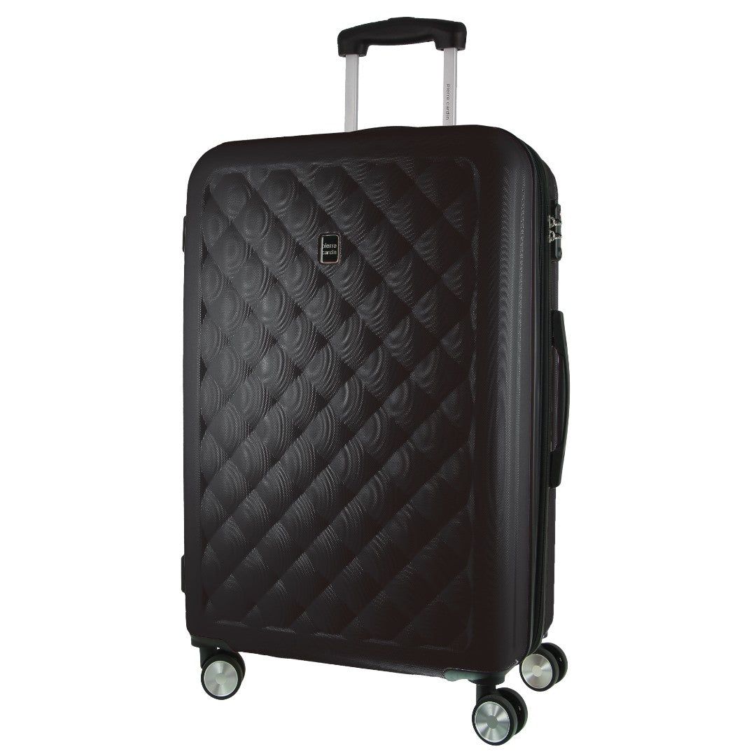 Pierre Cardin 80cm LARGE Hard Shell Case Resväskor Travel Svarta | MJLUGW139