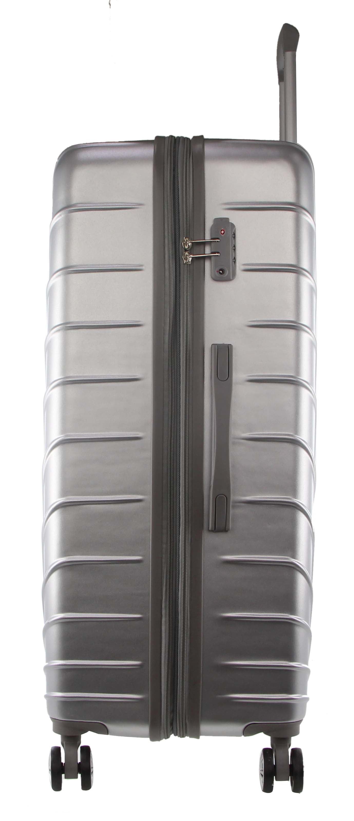 Pierre Cardin 80cm LARGE Hard Shell Case Hard Shell Cases Travel Silver | JEXONU942