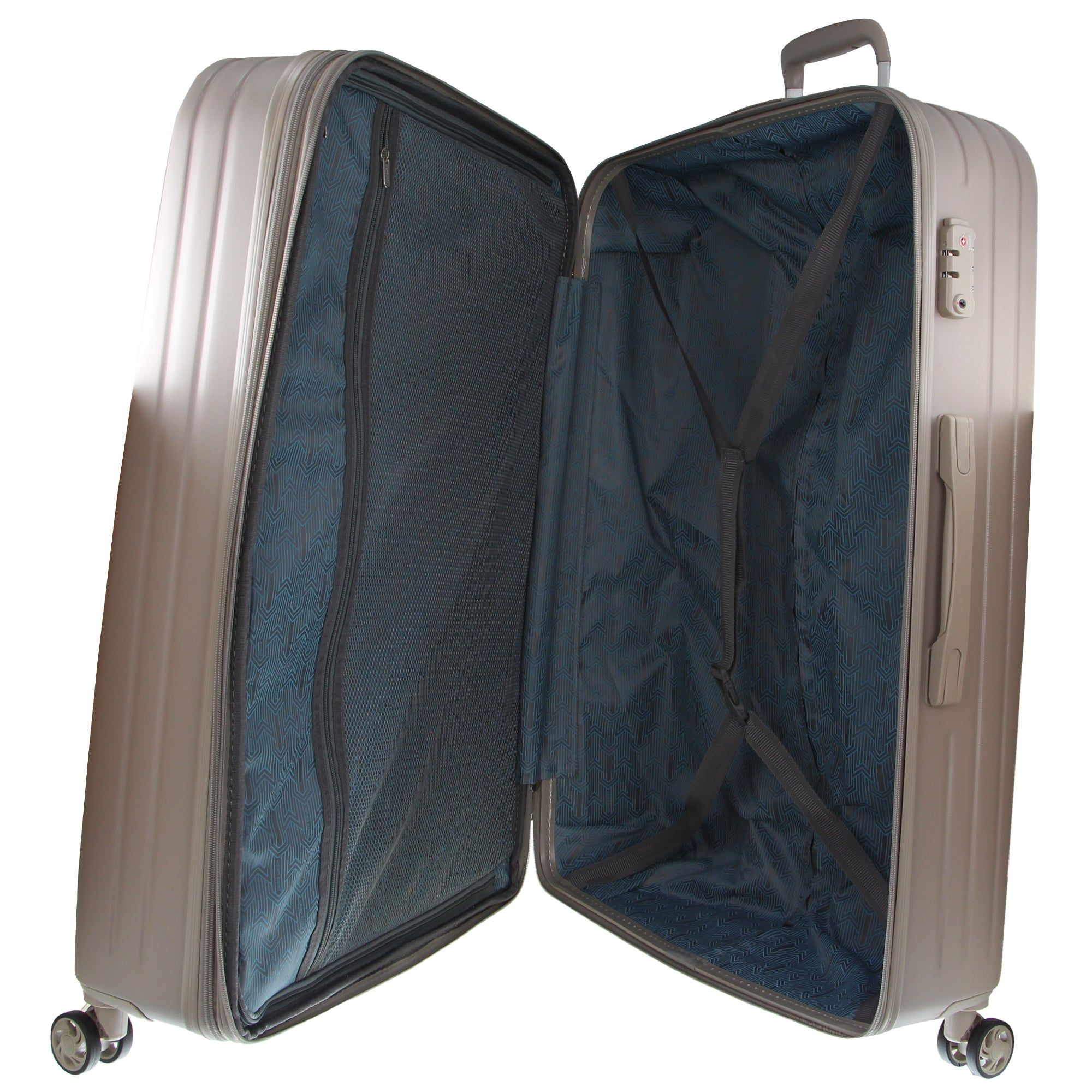 Pierre Cardin 80cm Large Hard-Shell Suitcase Large Cases Travel Latte | GLBAHE968