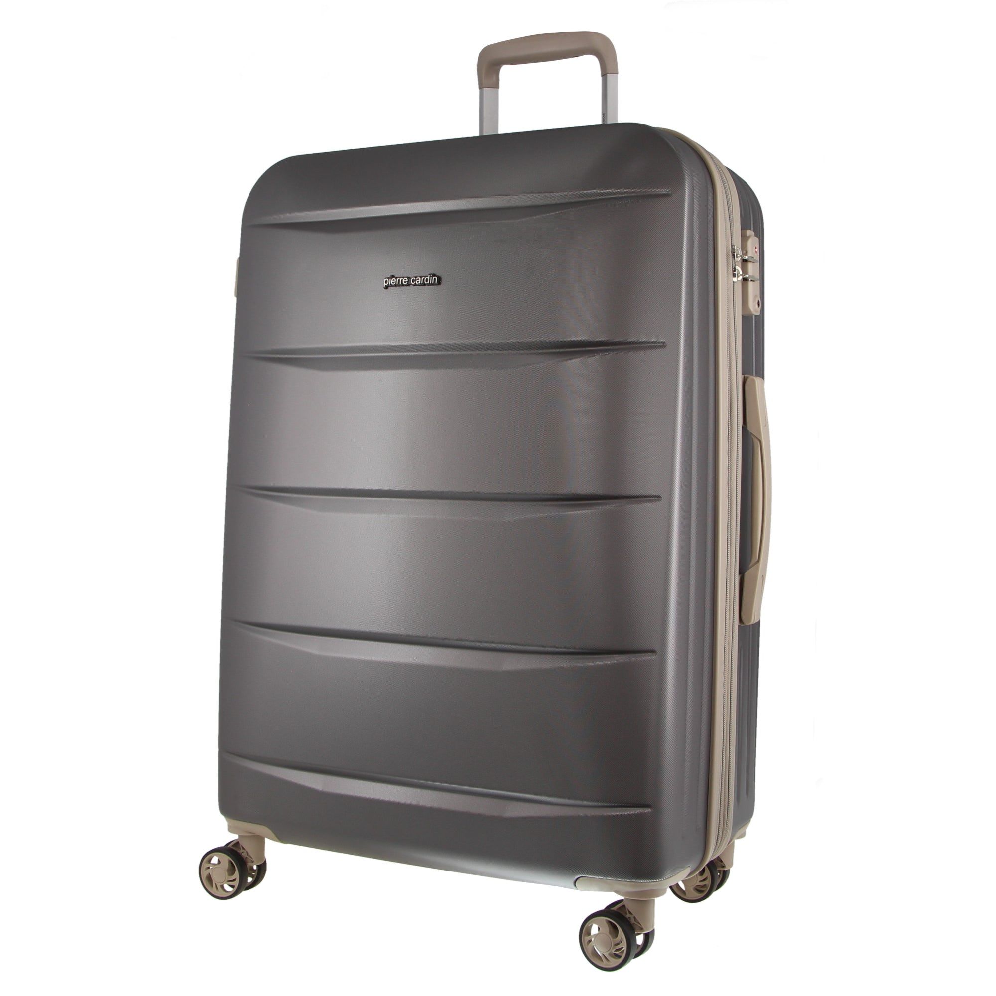 Pierre Cardin 80cm Large Hard-Shell Suitcase Large Cases Travel Mörkgrå | MTZQBE576