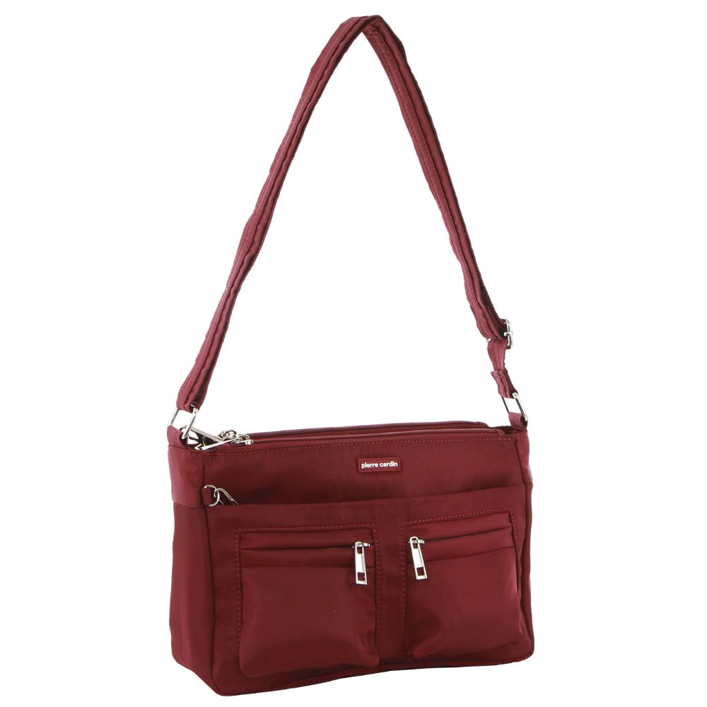 Pierre Cardin Anti-Theft Cross-Body Bag Anti-Theft Range Dam Vinröda | QMFNES291
