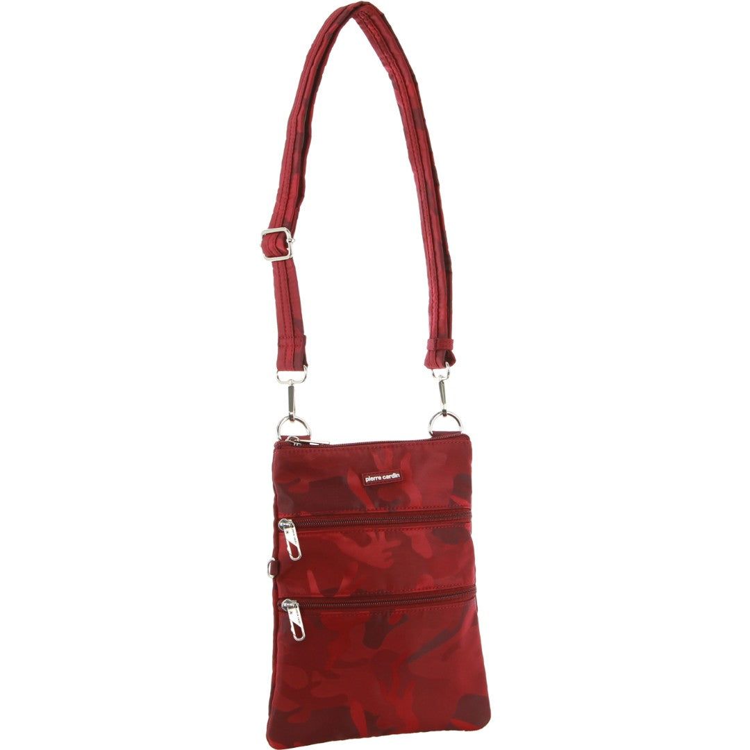Pierre Cardin Anti-Theft Cross Body Bag Anti-Theft Range Dam Vinröda Camo | EIADYJ289