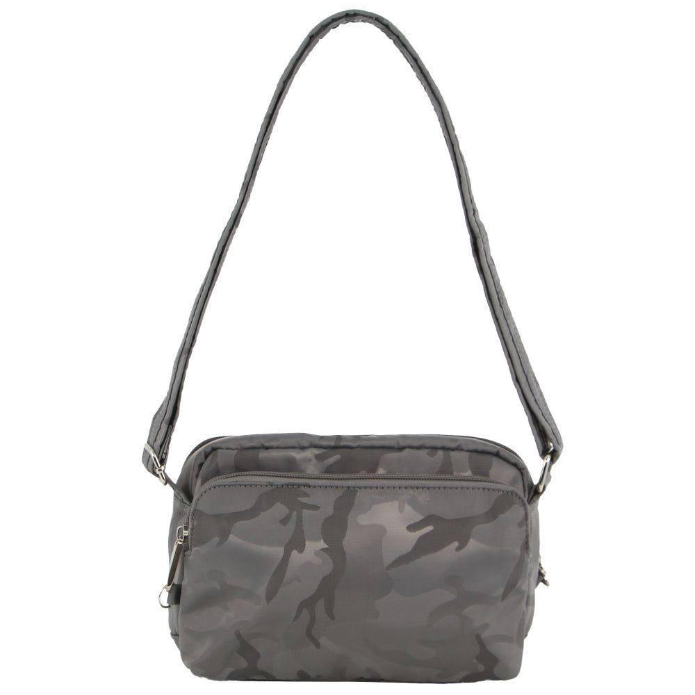 Pierre Cardin Anti-Theft Cross Body Bag Anti-Theft Range Travel Grå Camo | TJXSHP692