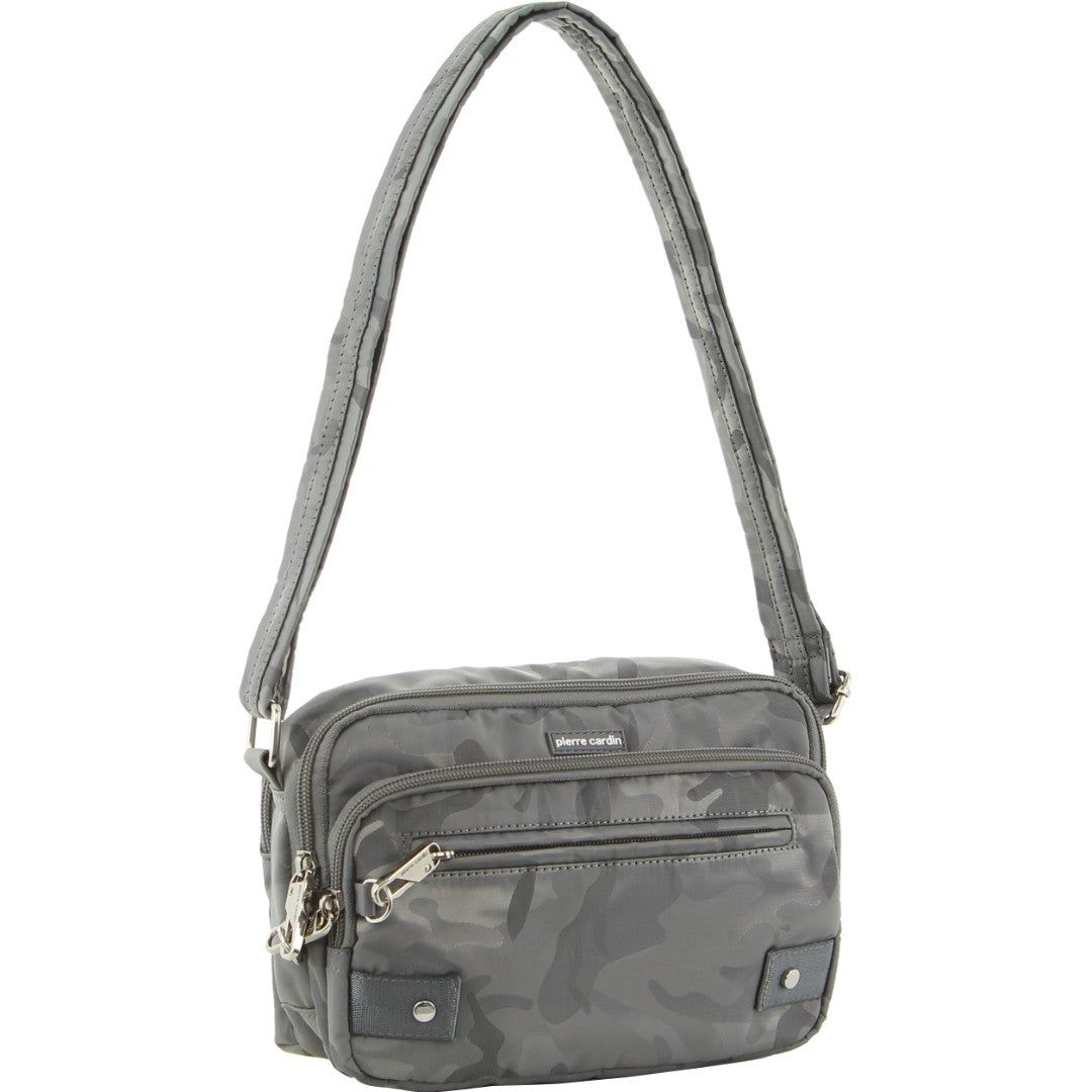 Pierre Cardin Anti-Theft Cross Body Bag Anti-Theft Range Travel Grå Camo | TJXSHP692