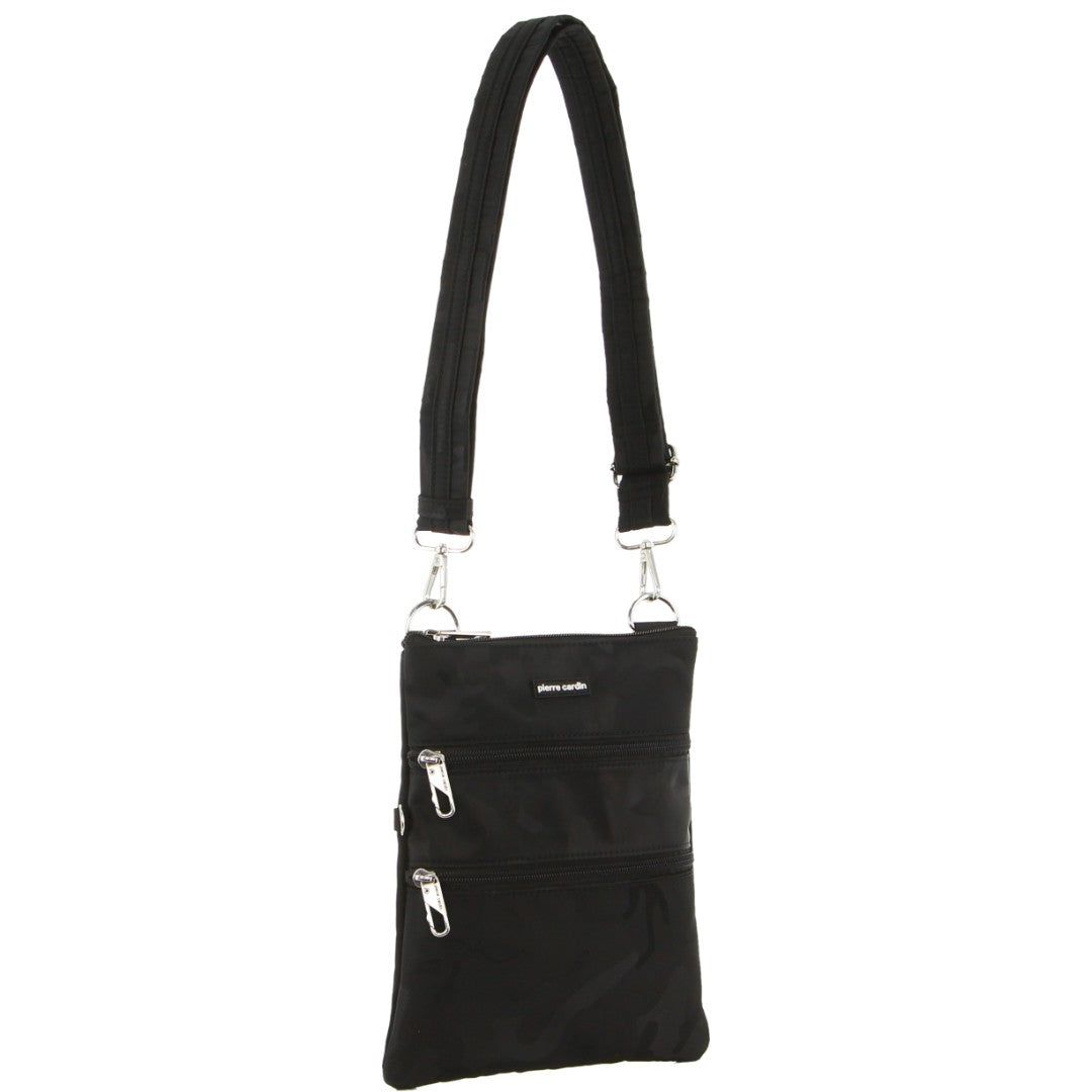 Pierre Cardin Anti-Theft Cross Body Bag Anti-Theft Range Dam Svarta Camo | YVPJMQ864