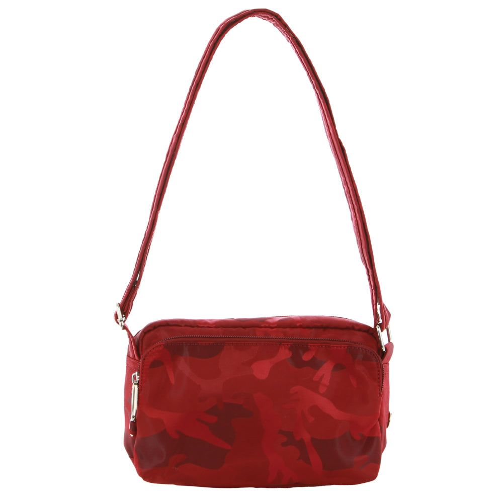 Pierre Cardin Anti-Theft Cross Body Bag Anti-Theft Range Travel Vinröda Camo | LJPNOA574
