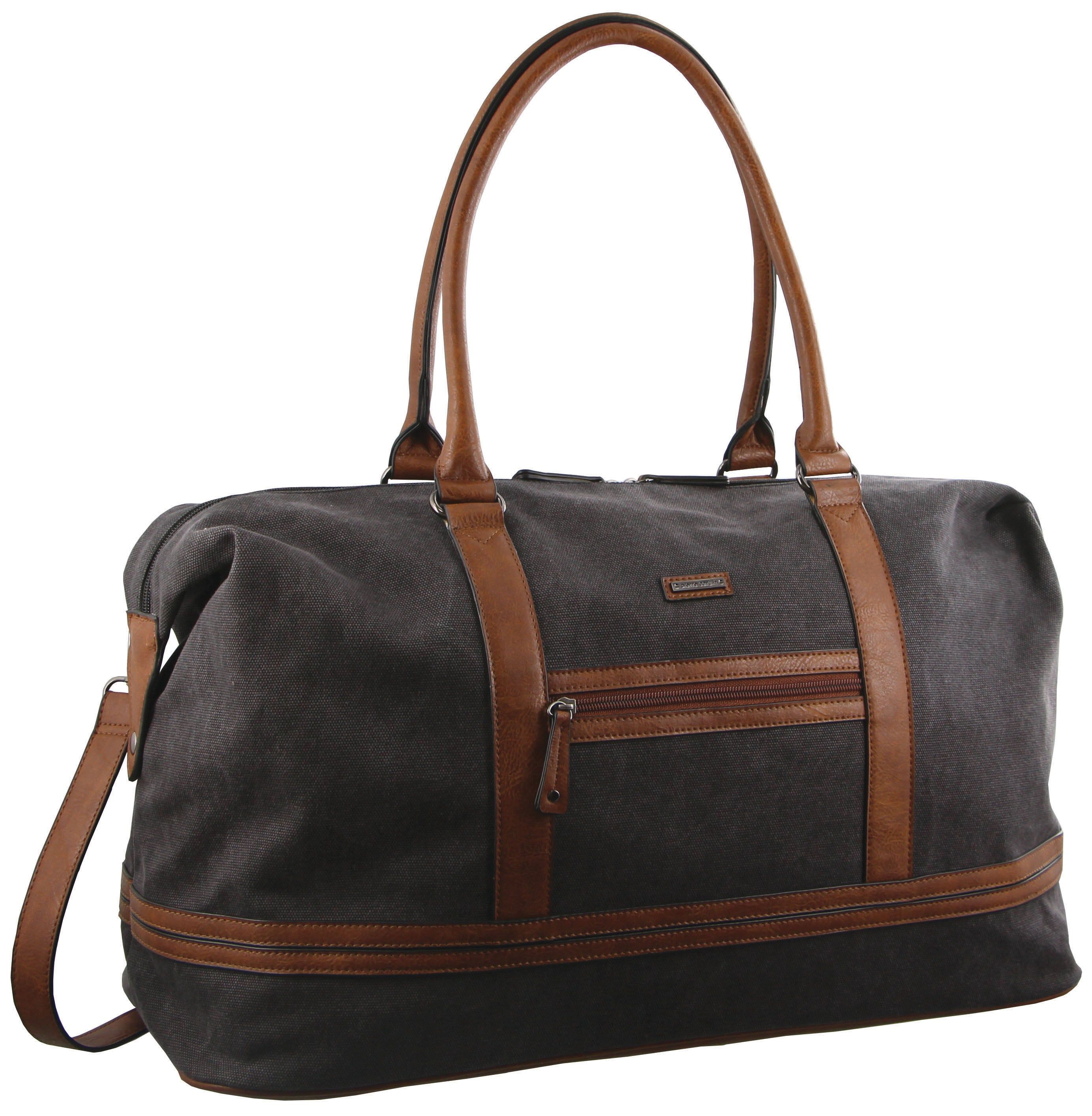 Pierre Cardin Canvas Overnight Bag Canvas Bags Dam Svarta | FYQDHP312