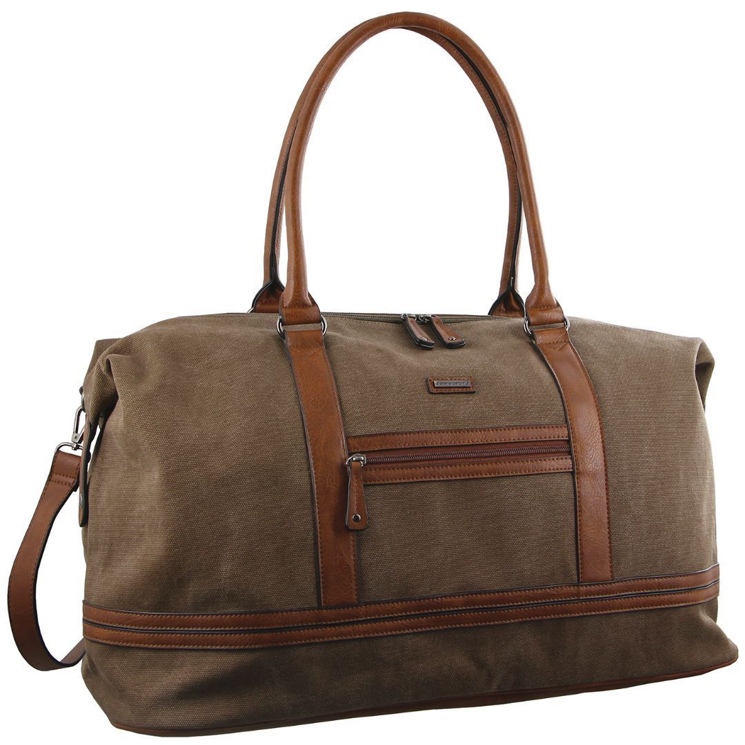 Pierre Cardin Canvas Overnight Bag Canvas Bags Dam Bruna | QTXCJI857