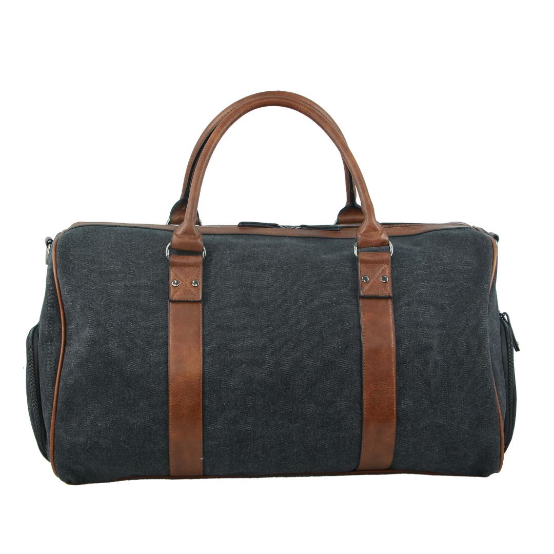 Pierre Cardin Canvas Overnight Duffle Bag Canvas Bags Herr Svarta | QUKEHN291
