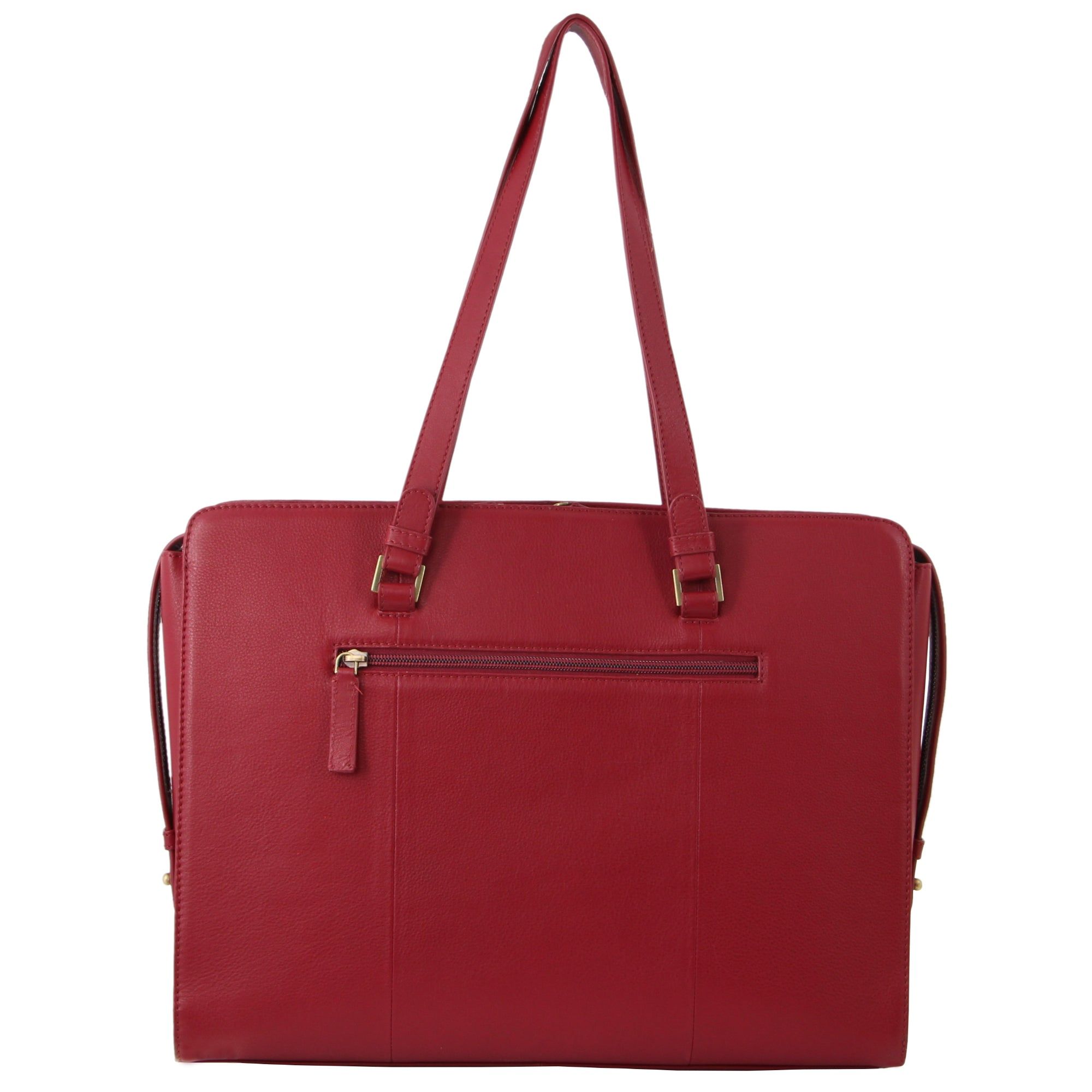 Pierre Cardin Croc-Embossed Leather Business Computer Bag Affärsväskor Dam Röda | WSIUAN915