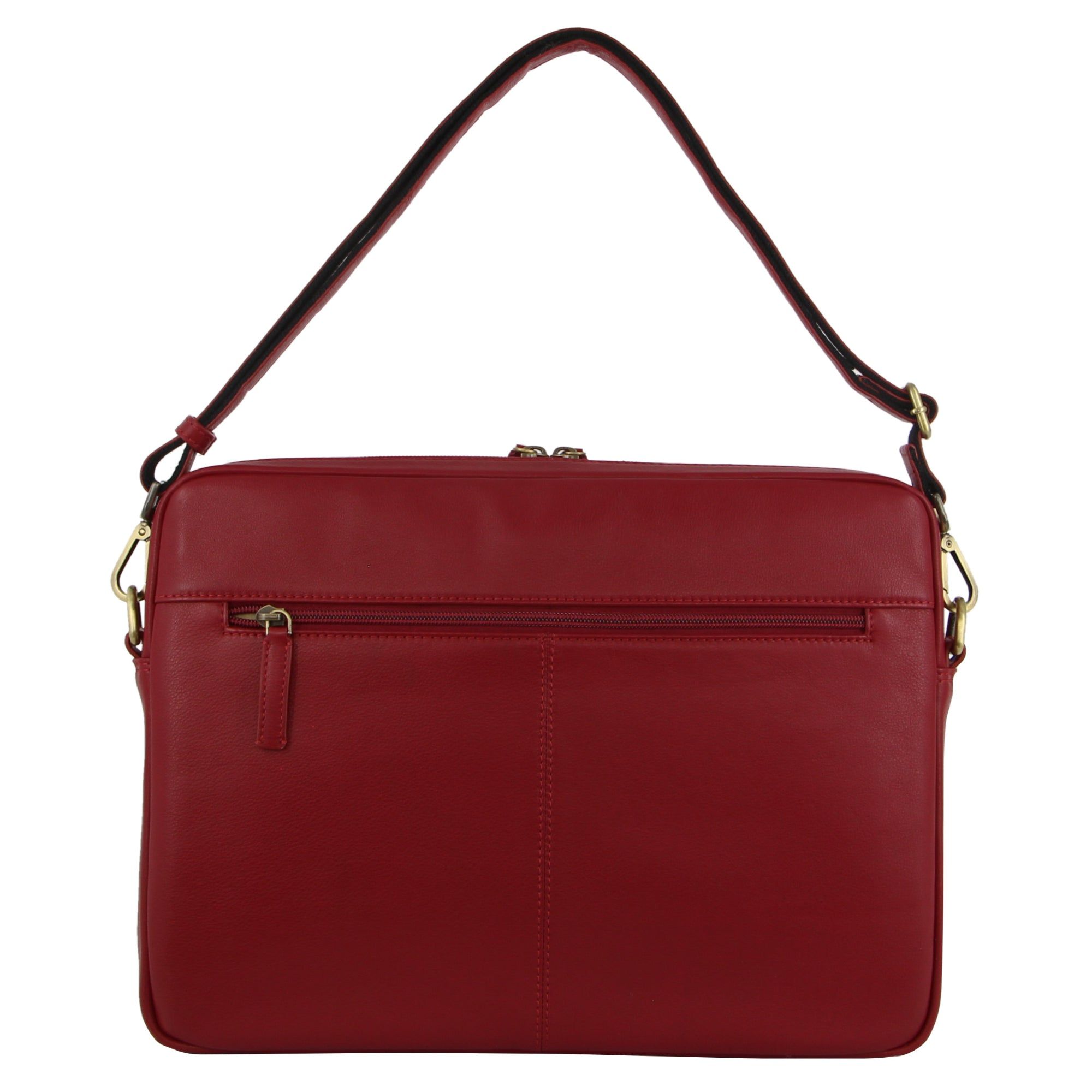 Pierre Cardin Croc-Embossed Leather Business Computer Bag Laptop Travel Röda | QRCUBF875