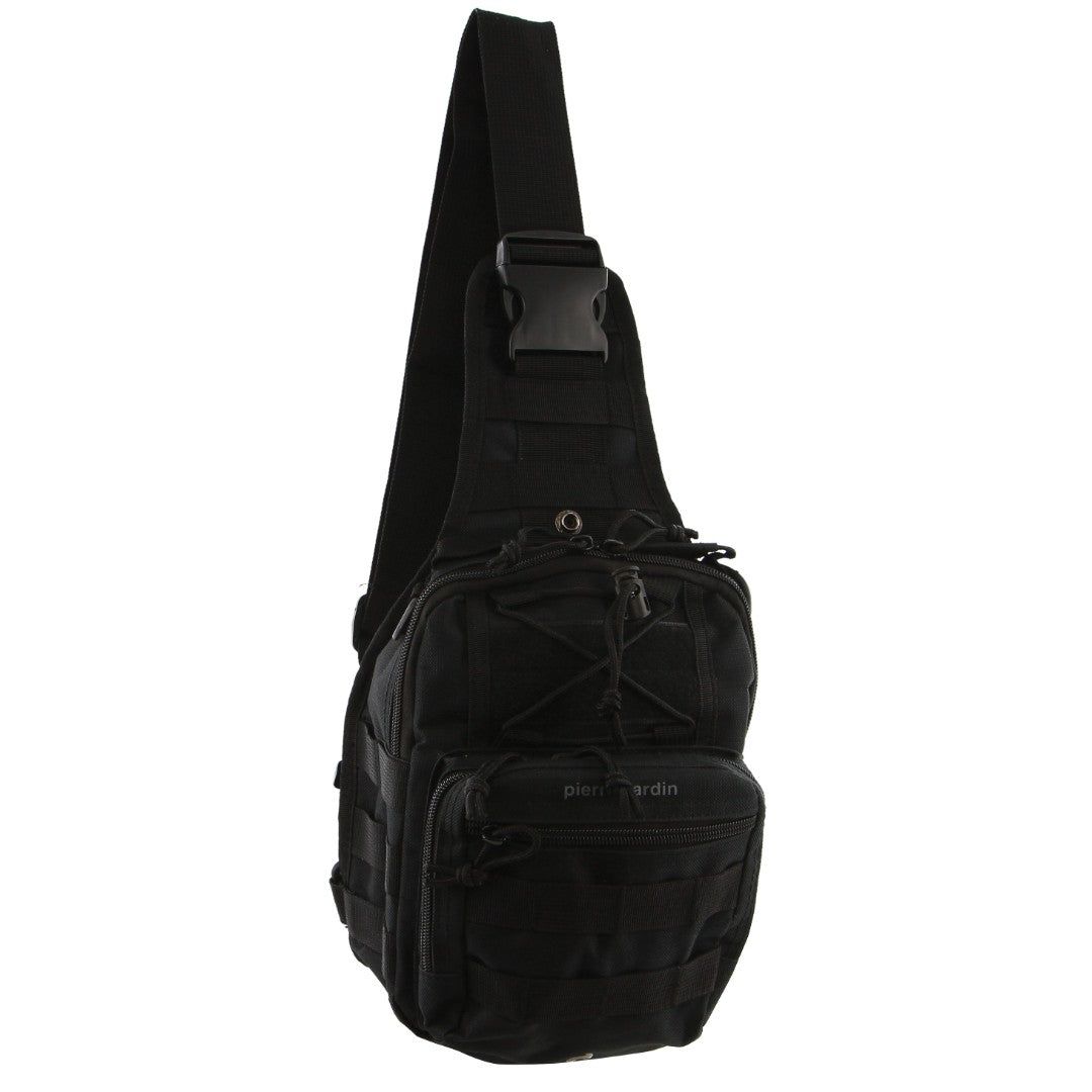 Pierre Cardin Cross Body Sling Bag Tactical Rucksack Shoulder Chest Messenger Bag Crossbody Väska Herr Svarta | MJALWF098