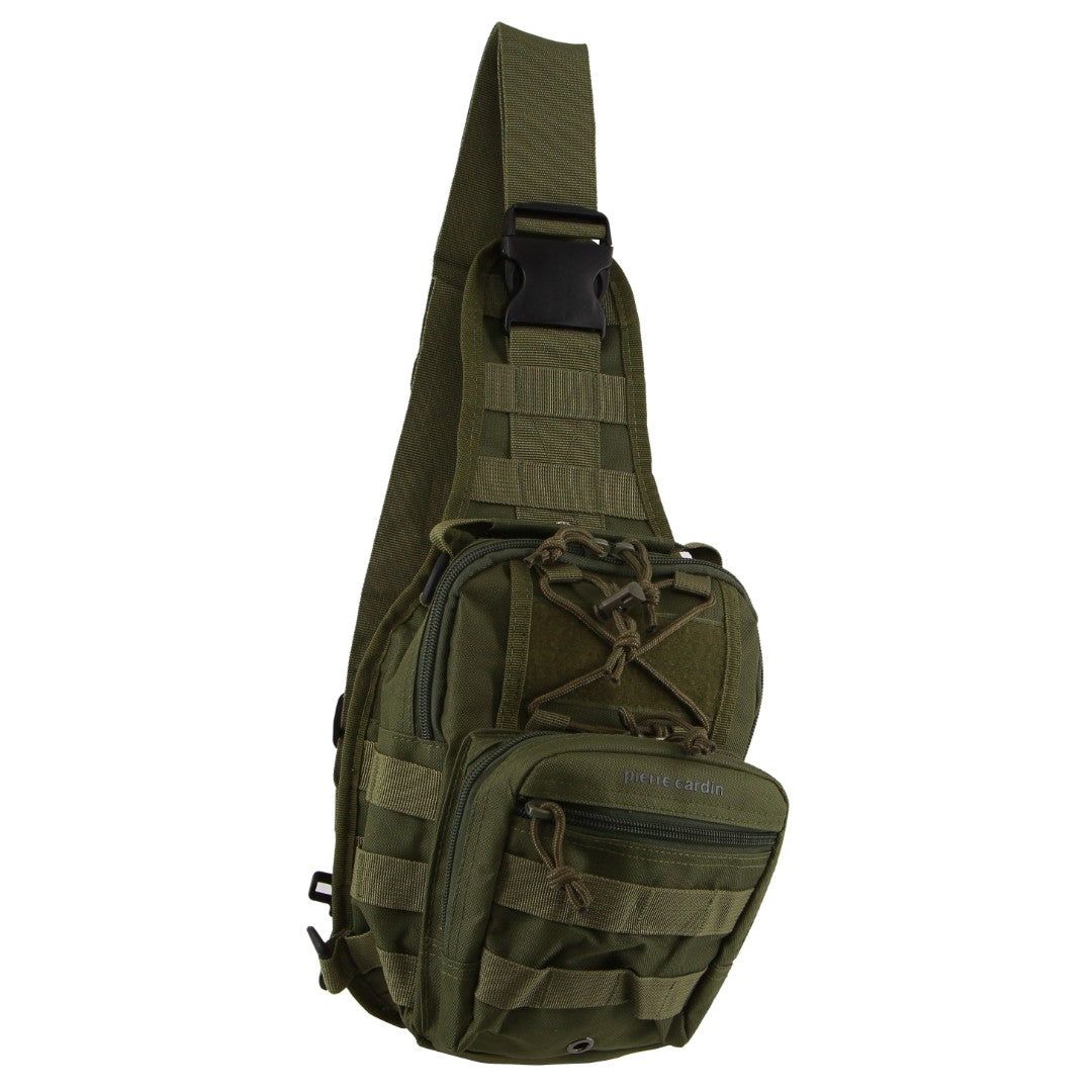 Pierre Cardin Cross Body Sling Bag Tactical Rucksack Shoulder Chest Messenger Bag Crossbody Väska Herr Gröna | KPJFCZ274