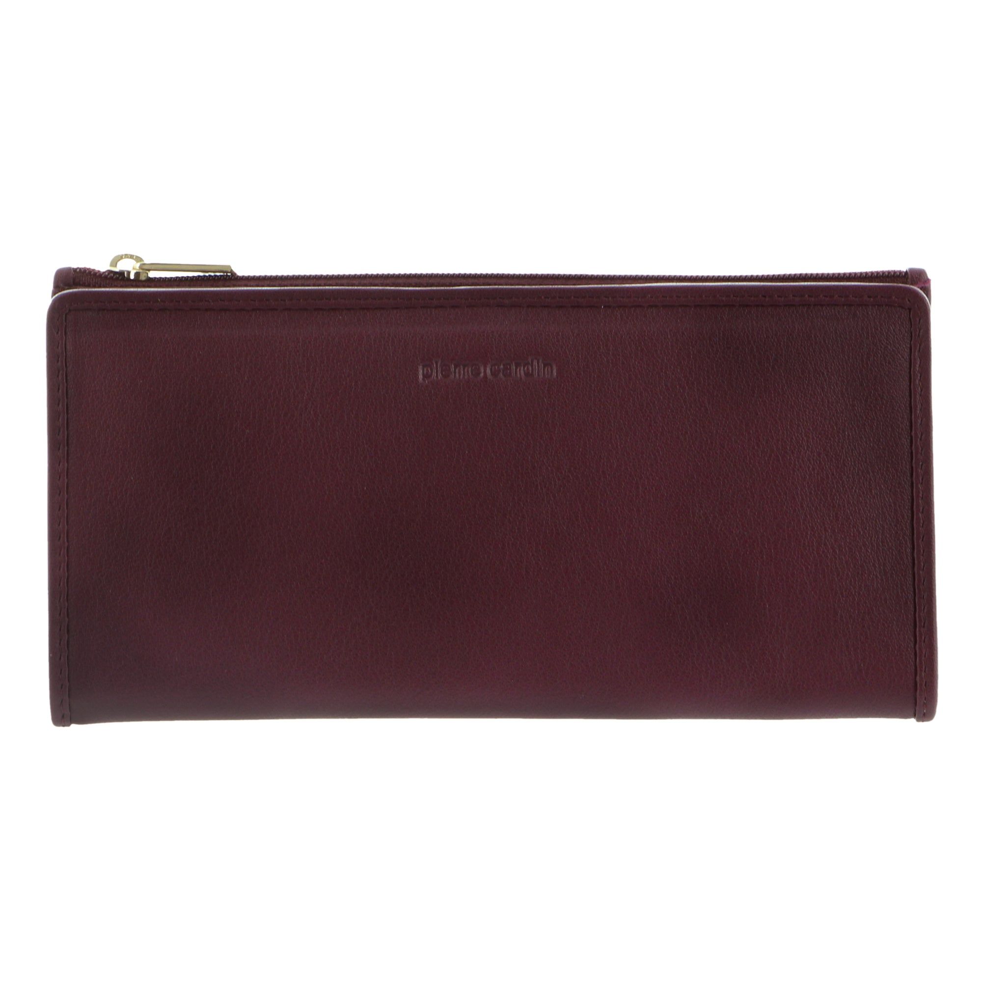 Pierre Cardin Genuine Leather Bi-Fold Wallet Stor Plånbok Dam Bruna | ZUVBOH289