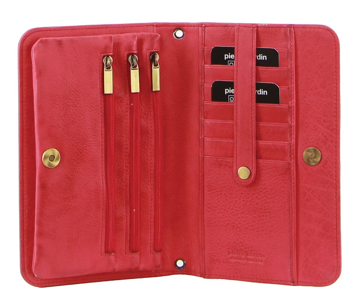 Pierre Cardin Genuine Leather Clutch Wallet Bag Mobile Phone Wallets Dam Rosa | TPDOYN347