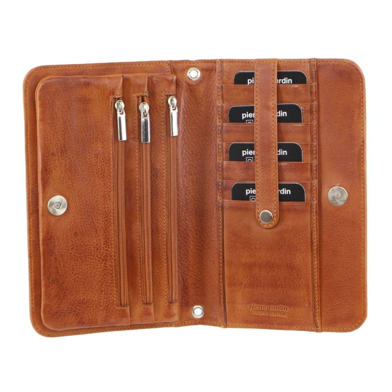 Pierre Cardin Genuine Leather Clutch Wallet Bag Mobile Phone Wallets Dam Bruna | OICXQD301