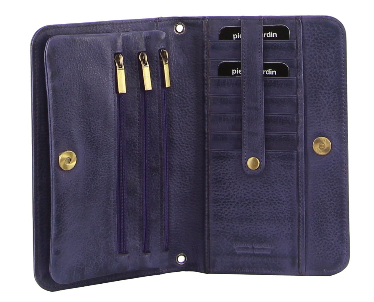 Pierre Cardin Genuine Leather Clutch Wallet Bag Mobile Phone Wallets Dam Lila | JWMCKB025