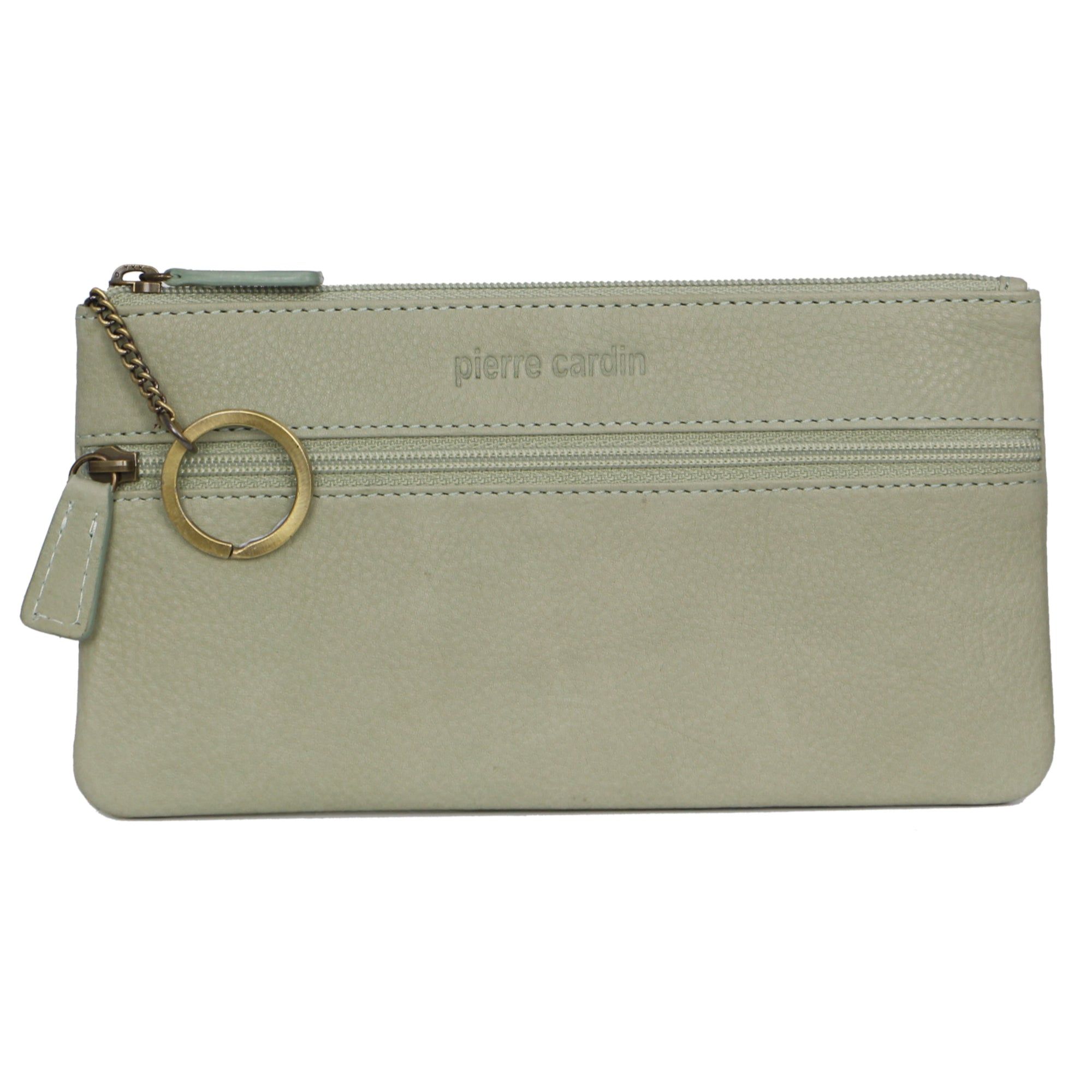 Pierre Cardin Genuine Leather Coin Purse Myntplånbok Dam Gröna | WUJSLD081