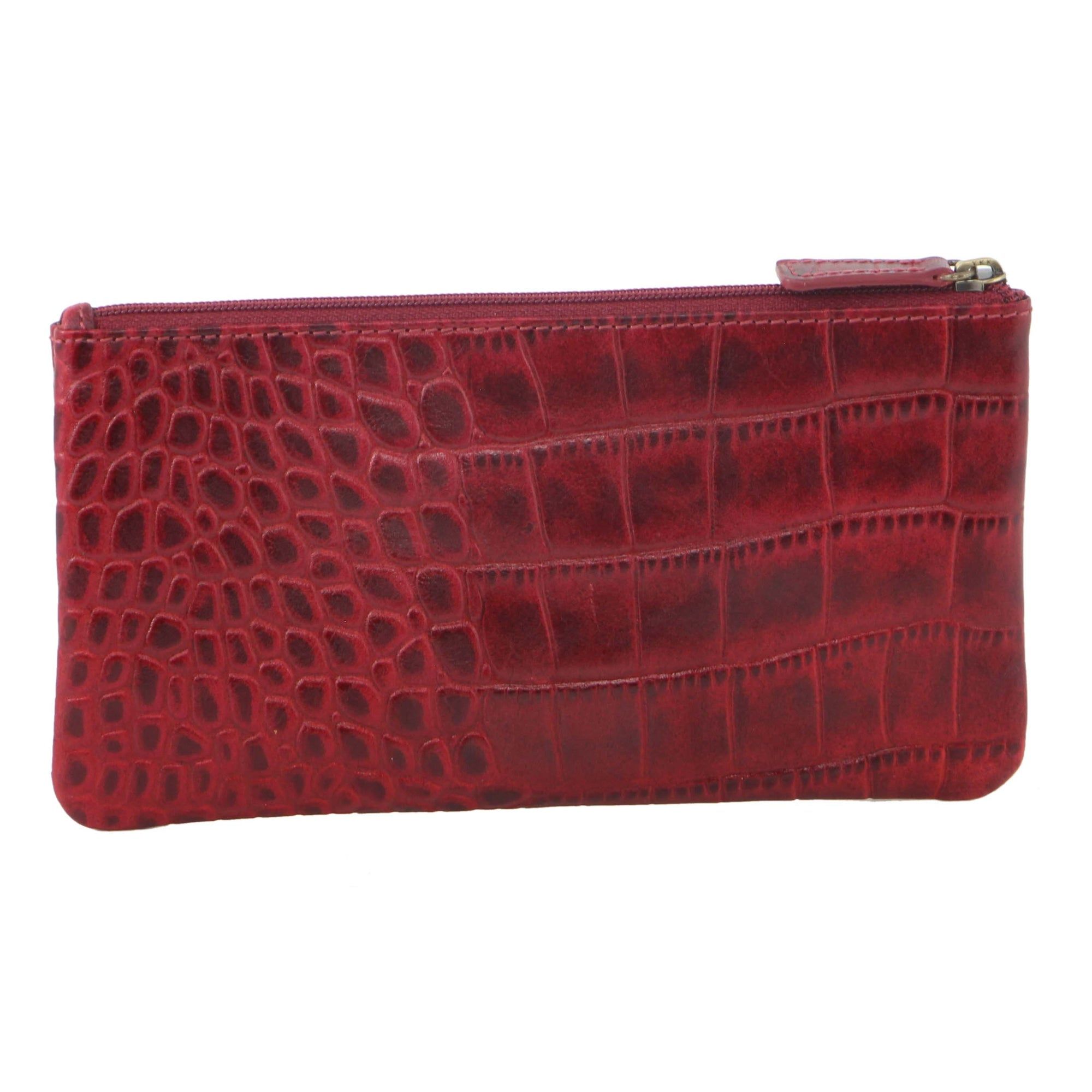Pierre Cardin Genuine Leather Coin Purse Myntplånbok Dam Röda | JWPXFS408