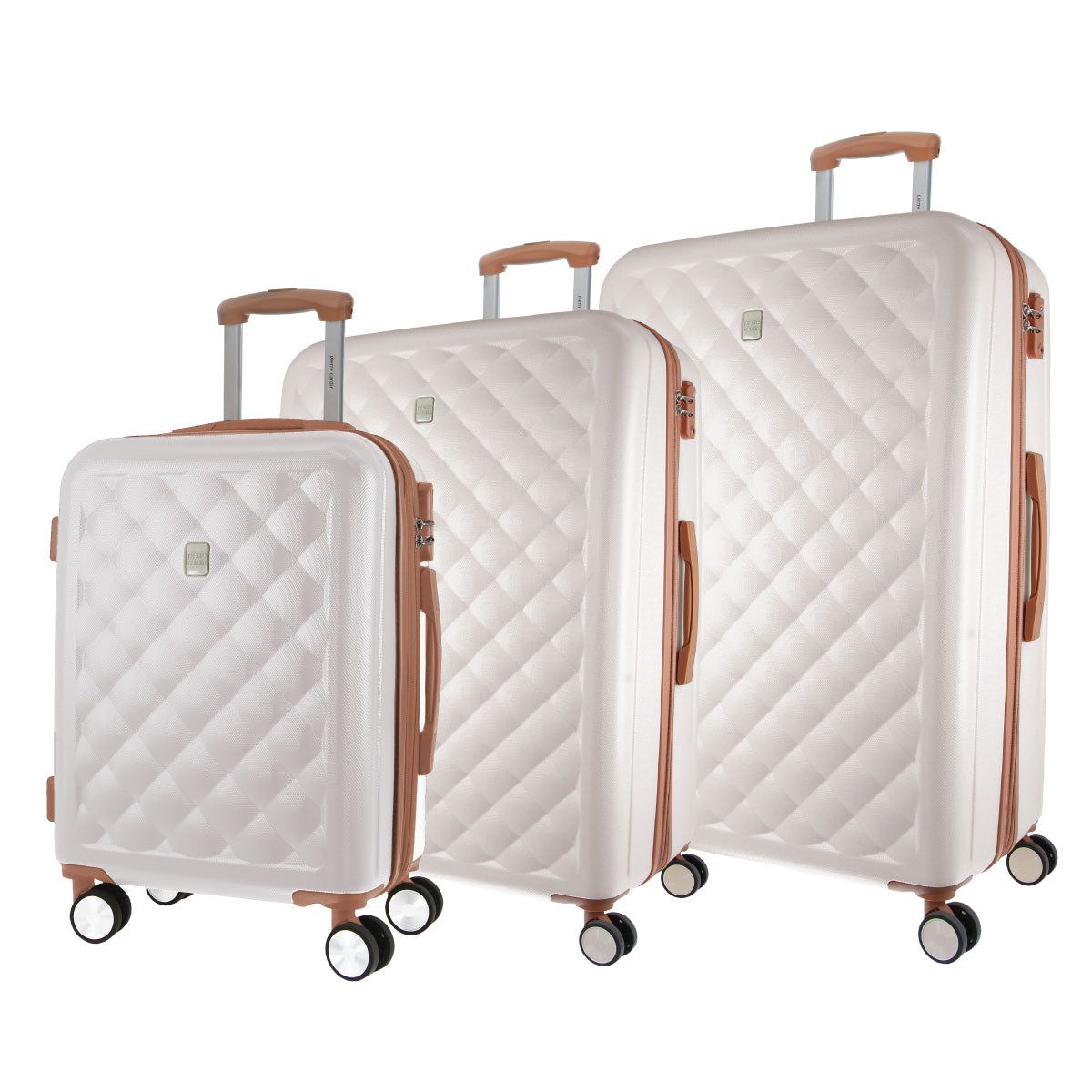 Pierre Cardin Hard Shell 3-Piece Luggage Set Hard Shell Cases Travel Vita | PCHSJW892